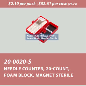 Sterile sharps counter, sterile needle counter