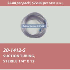 Suction Tubing, Sterile 1/4" x 12'