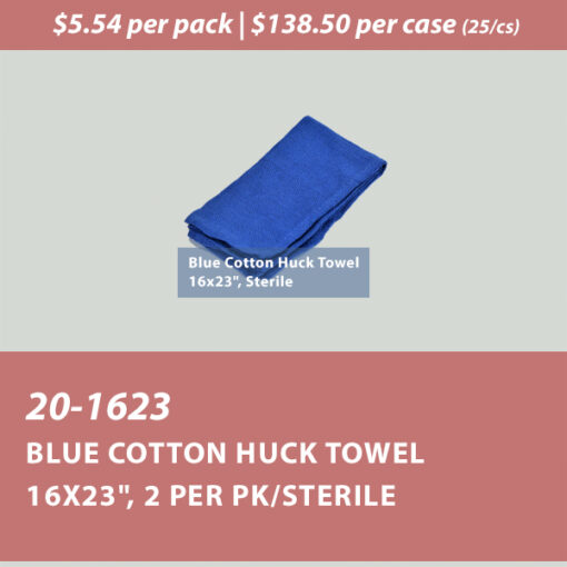 Sterile Huck Towel, Sterile blue cotton towel