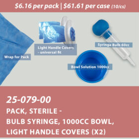 Pack, Sterile - Bulb Syringe, 1000cc Bowl, Light Handle Covers (x2)