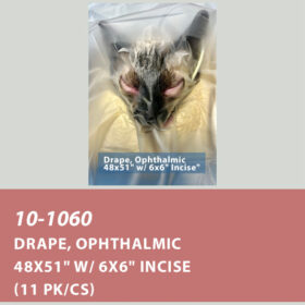 10-1060 Drape, Ophthalmic w/ 6x6" Incise, 48x51", Sterile (30/cs)