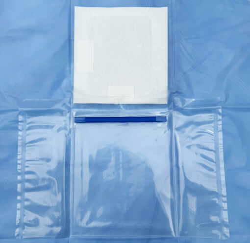 10-1061 Drape, Ophthalmic + Fluid Pouch 48x51" w/ 6x6" Incise - Image 2