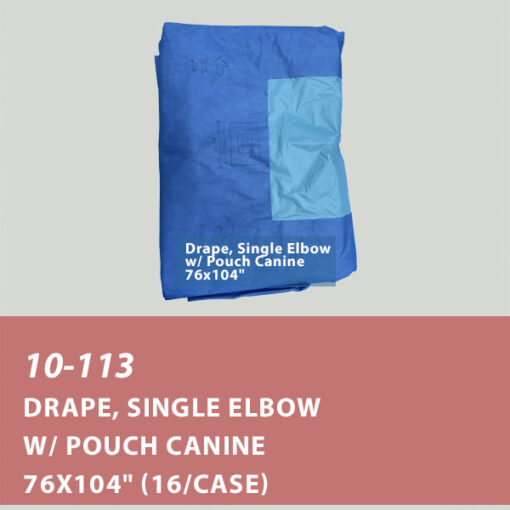 10-113 Drape, Single Elbow w/ Pouch Canine 76x104"