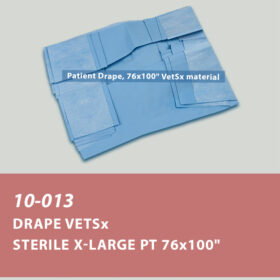 10-013 Drape, Patient XL, VetSX 76"x100", Sterile (22/cs)